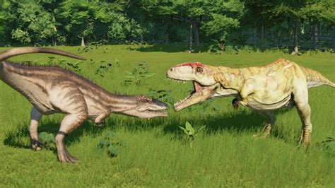 Other <strong>Carcharodontosaurus</strong> also had large heads, such as the Tyrannosaurus rex (4. . Carcharodontosaurus vs giganotosaurus